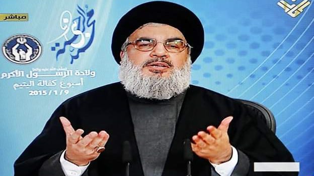 Hassan Nasrallah, lider do Hexbollah: Atentados “insultam o Islã mais do que a publicação de charges ironizando a religião” (Reprodução/BBC)