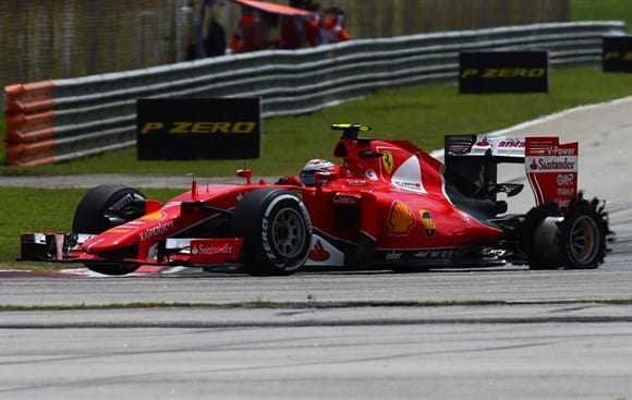 Raikkonen teve um bom desempenho na prova. Apenas foi traído por um pneu furado e contratempos diante de Rosberg (Getty Images)