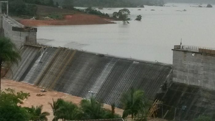 A barragem Oeste de Taió verteu (SDC/SC)