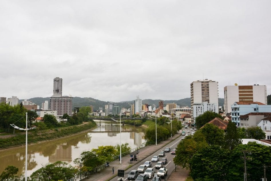 Vista para o Rio Itajaí-Açu - foto da PMB