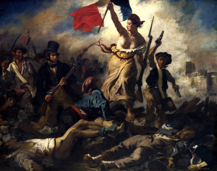 A liberdade guiando os povos, de Eugene Delacroix