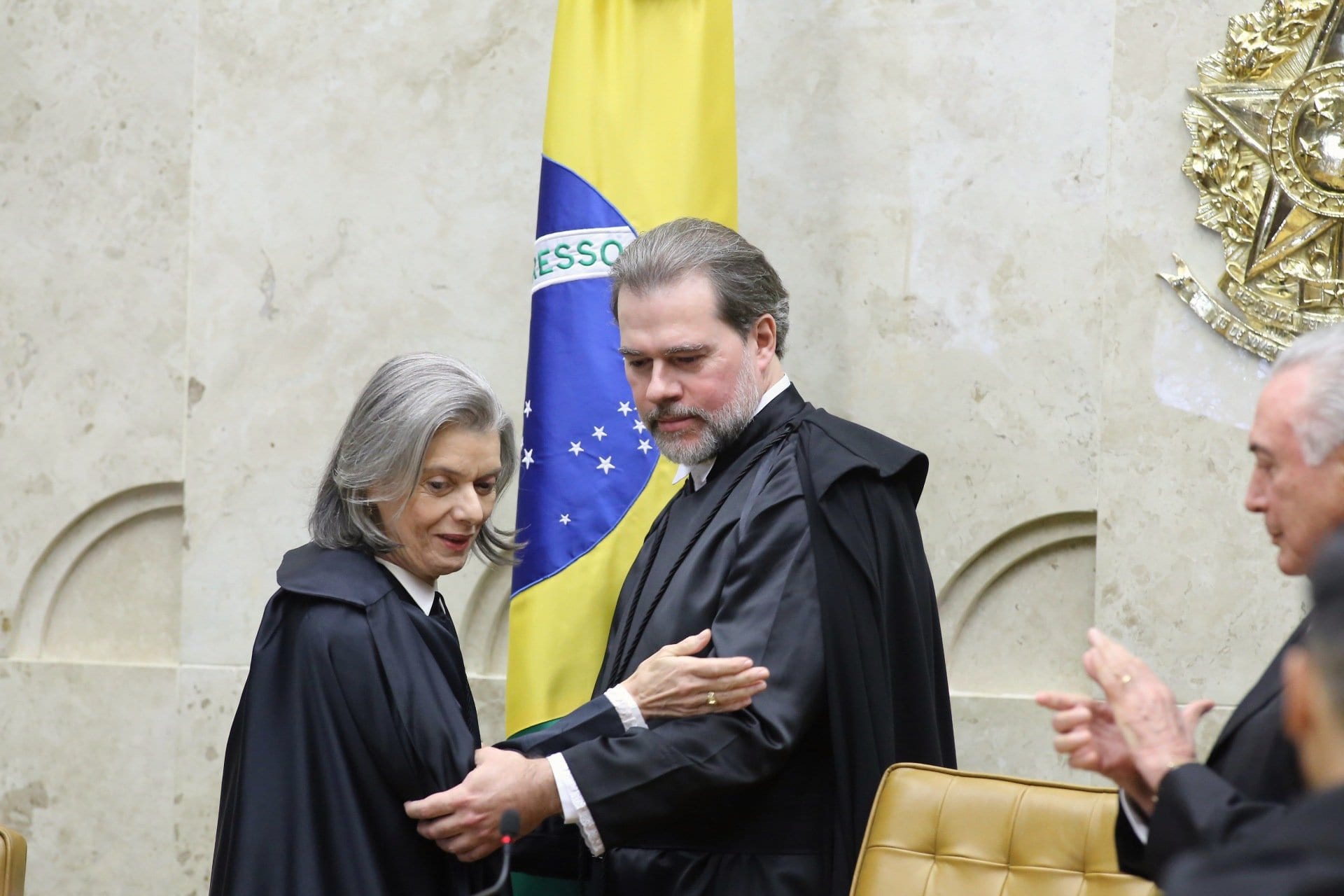 O ministro do Supremo Tribunal Federal (STF) Dias Toffoli toma posse no cargo de presidente da Corte (CNJ/Agência Brasil)