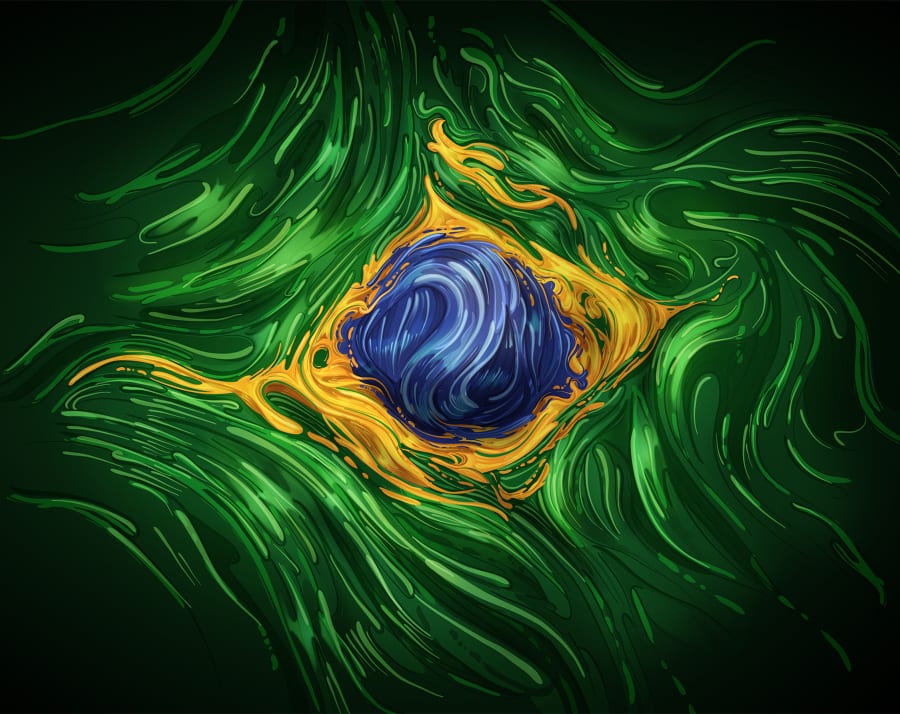 Ilustração da Bandeira do Brasil (Estúdio Romeu & Julieta)