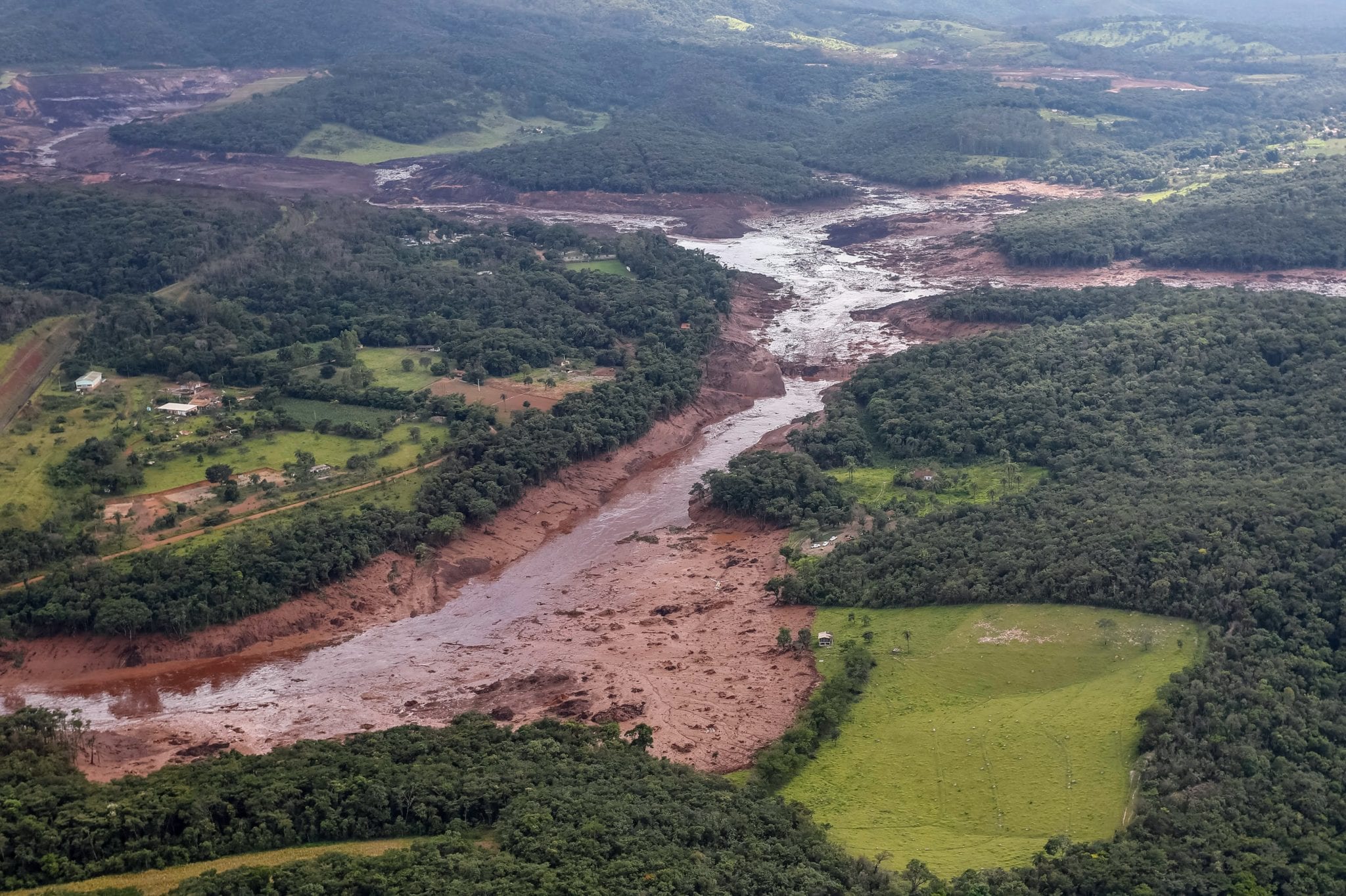 Região atingida pelo rompimento da barragem Mina Córrego do Feijão, em Brumadinho/MG - foto de Isac Nóbrega/PR