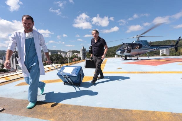 Helicóptero que era de uso exclusivo do governador faz primeiro transporte de órgão para transplante - foto de Mauricio Vieira/Secom