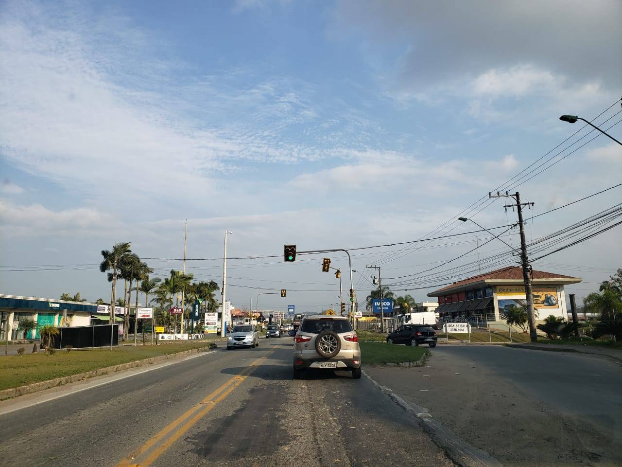 Semáforo na Rua Dr. Pedro Zimmermann - foto de Jaime Batista