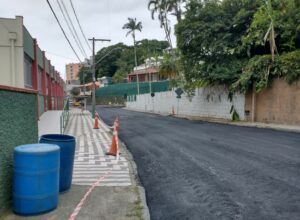 Pavimentação da Rua São José - foto da Semob