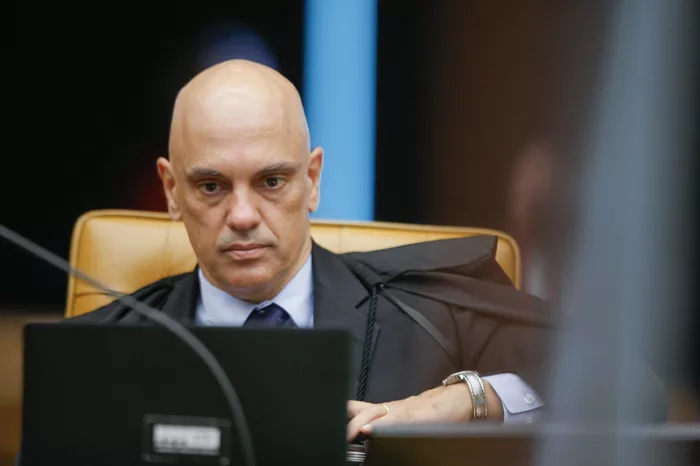 Ministro Alexandre de Moraes em sessão plenária - foto de Fellipe Sampaio