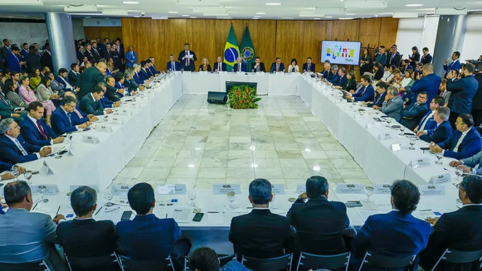 Reunião sobre ações integradas com o presidente da República Lula - foto de Ricardo Stuckert